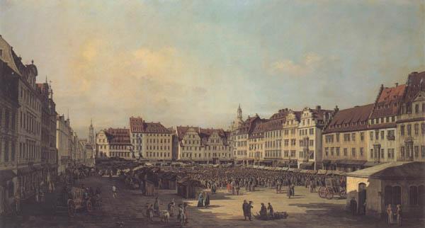 Bernardo Bellotoo The Old Market Square in Dresden Sweden oil painting art